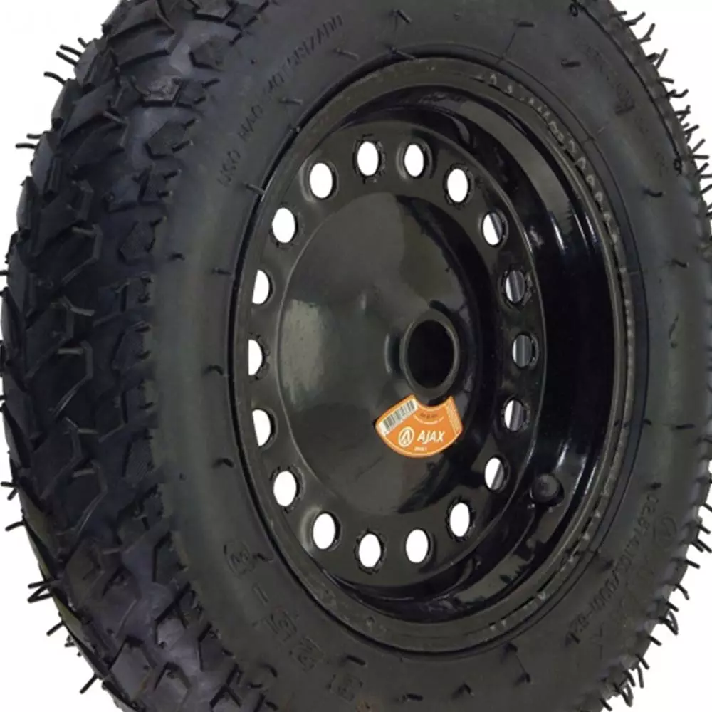 Roda Cargo 3,25x8 Pneu 02 Lona Furo 1 Pol. Ajax
